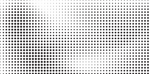 Halftone gradient. Dotted gradient, smooth dots spraying and halftones dot background seamless horizontal geometric pattern vector template set modern circle background modern arts