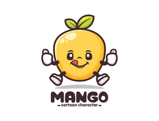 mango cartoon fruit mascot