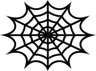 Obraz premium Halloween Spider Web Silhouette Vector Illustration. Creepy Cobweb. Spider Web Silhouette. Halloween Cobweb Vector Graphic on Transparent Background.