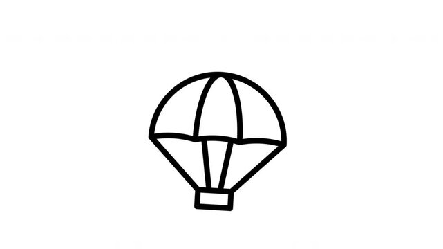 parachute animated icon