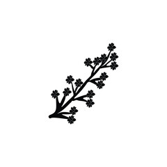 Black flower with silhouette