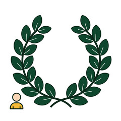 Laurel wreath with green leaves for awards