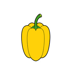 Minimalist illustration of yellow pepper