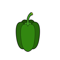 Minimalist illustration of green pepper