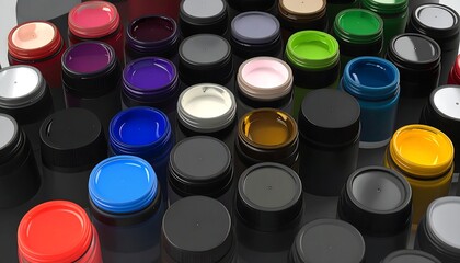 Colorful paint tubes