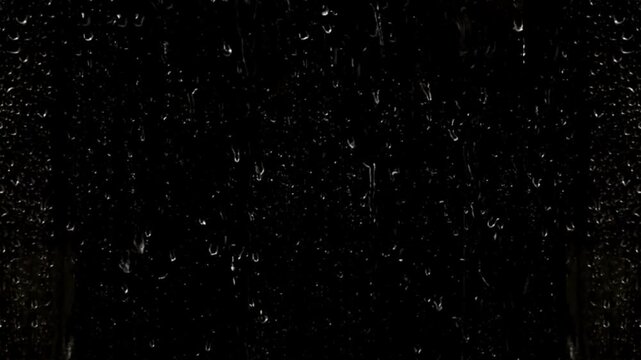 rain drops on black background