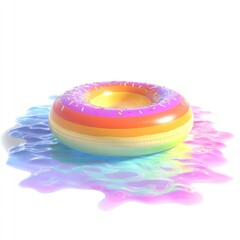 kids swimming pool in the water 3d image on white