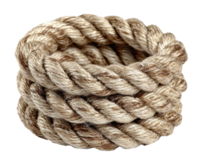 Creative techniques for making decorative knots with rope diy isolated on transparent background