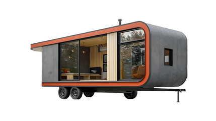 Tiny Homes on Wheels Compact Versatile Mobile Dwellings Designed isolated on a transparent background