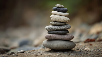 Balanced Stones in Nature