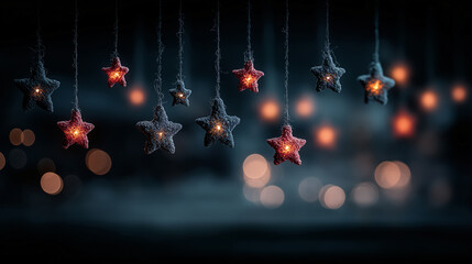 Christmas Starry Night Ornaments Festive Glowing Stars