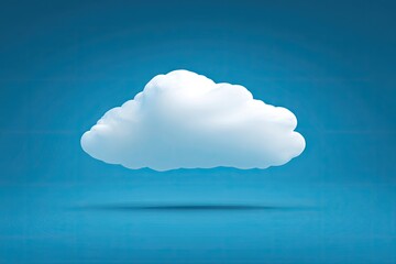White cloud against a blue background.