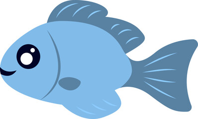 Fish Blue Vector Illustration