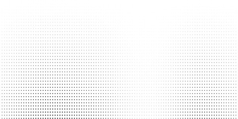 Dotted halftone gradient texture. Vanishing polka dot background. Repeating dots gradation pattern background. Black fading comic pop art overlay