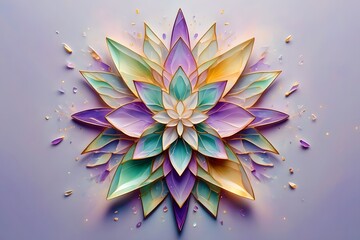 Pastel Abstract Mandala Flower Pattern
