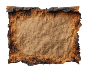 Ancient manuscript historic library vintage document dark room detail isolated on transparent background