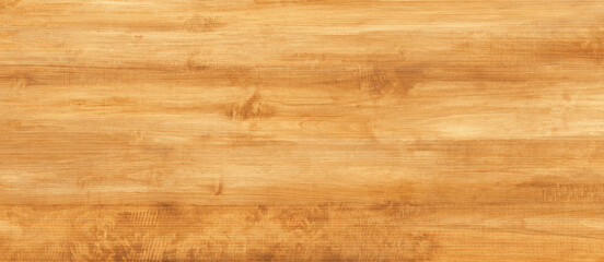 Naklejka premium Natural light oak wood texture background, warm honey timber grain surface, polished wooden plank material for interior design and furniture flooring