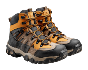 Hiking adventure boots trail product nature performance isolated on transparent background