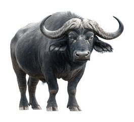 Obraz premium Majestic water buffalo grazing natural habitat animal isolated on transparent background