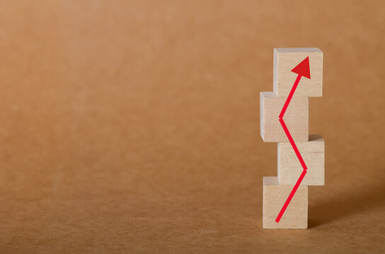 Growth Isn't a Straight Line: a jagged, upward trajectory, representing the challenges, fluctuations, and perseverance required to achieve business or personal goals.