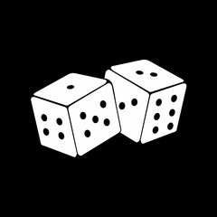 dice on white background