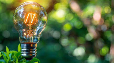 light bulb on green background,Green Earth Inside a Lit Lightbulb