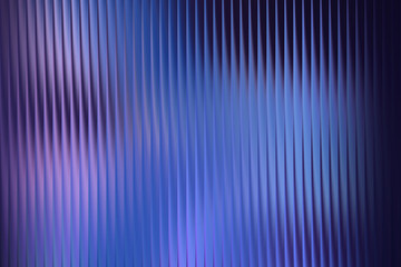 Illustration of abstract blue and purple vertical ribbed glass background