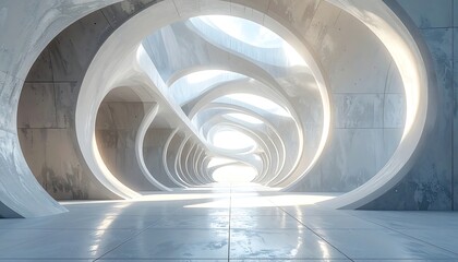 Fototapeta premium Abstract architectural tunnel (1)