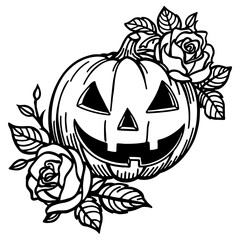 Halloween fower Jack-o-lantern