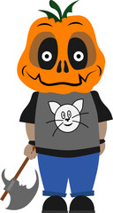 Vector character for Halloween on a white background.