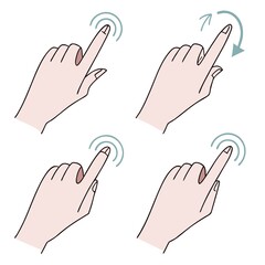 set of hand gestures