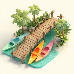 tropical beach scene