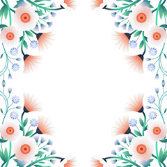 seamless pattern with flowers and floral elements