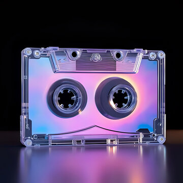 Iridescent Cassette Tape A Retro Tech Vibe