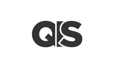 QIS logo design template with strong and modern bold text. Initial based vector logotype featuring simple and minimal typography. Trendy company identity.