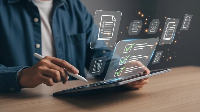 Digital Document Management: Streamlining Workflows with Electronic Signatures and Online Checklists on Tablet for Enhanced Productivity