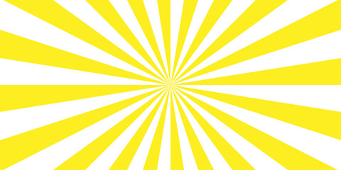 Vector sunray stripe background. Light sunburst glowing background. Sunburst pattern summer social banner. vector illustration pattern beam rays. Spiral radial striped backdrop design.	