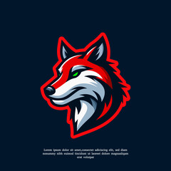 Wolf Mascot Logo Design. Modern Esports and Gaming Identity