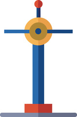 Stylized flat design of a futuristic tower or monument