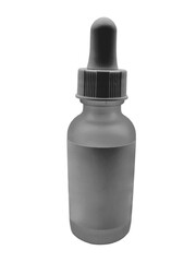Small opaque bottle with black dropper cap, ideal for essential oils, tinctures, or cosmetics. Clean and minimal design for health and wellness themes