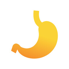 Flat Vector Stomach Logo for Healthcare and Nutrition Awareness Promotion