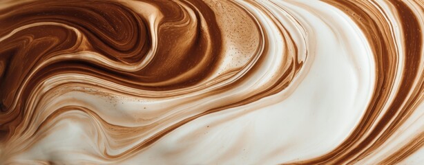 The Marbled Chocolate and Cream Swirl Background for Abstract Artistic Design