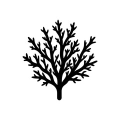 Obraz premium Silhouette of a bare tree art on transparent background