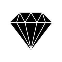Simple black diamond drawing on transparent background silhouette