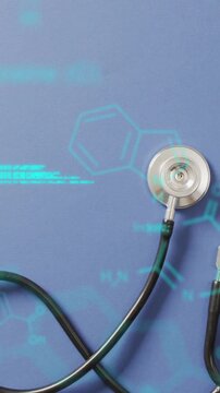 Animation of data processing over stethoscope and banana