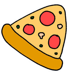vector illustration of a pizza