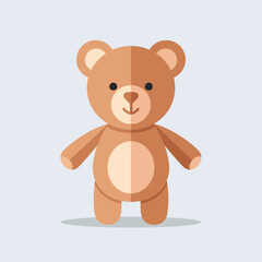 Fototapeta premium A cute, simple illustration of a brown teddy bear.