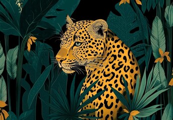 Exotic Fusion of Tropical Elements in Artwork