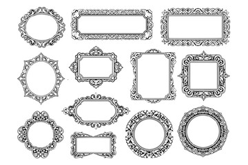 Elegant Decorative Frame Illustration for Invitation and Greeting Card Design