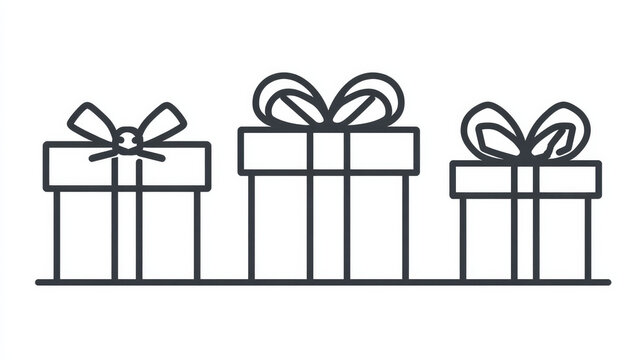 Continuous Line Iftar Boxes Icon Set &ndash; Minimal Ramadan Food Delivery Illustration